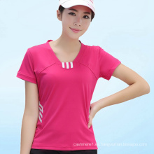 Camiseta para mujer OEM Dry Fit Camiseta deportiva para deporte